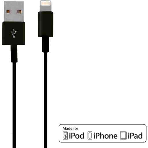 Mobiparts Apple Lightning to USB Cable 2.4A 1m Black