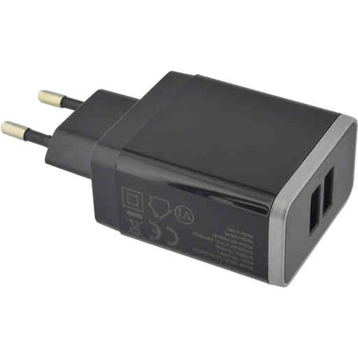 Mobiparts Wall Charger Dual USB 24W/4.8A Black