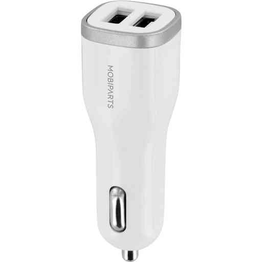 Mobiparts Car Charger Dual USB 24W/4.8A White