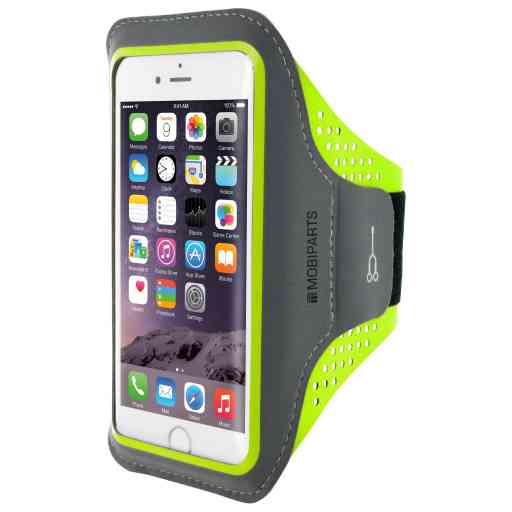 Mobiparts Comfort Fit Sport Armband Apple iPhone 6/6S/7/8/SE (2020) Neon Green