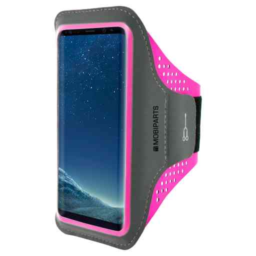 Mobiparts Comfort Fit Sport Armband Samsung Galaxy S8 Neon Pink