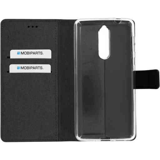 Mobiparts Premium Wallet TPU Case Nokia 8 Black