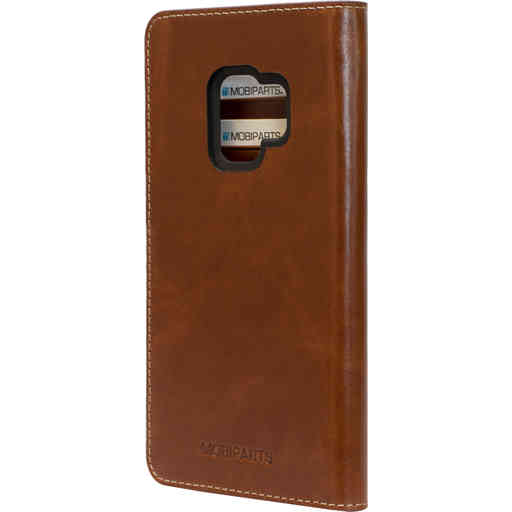 Mobiparts Excellent Wallet Case Samsung Galaxy S9 Oaked Cognac