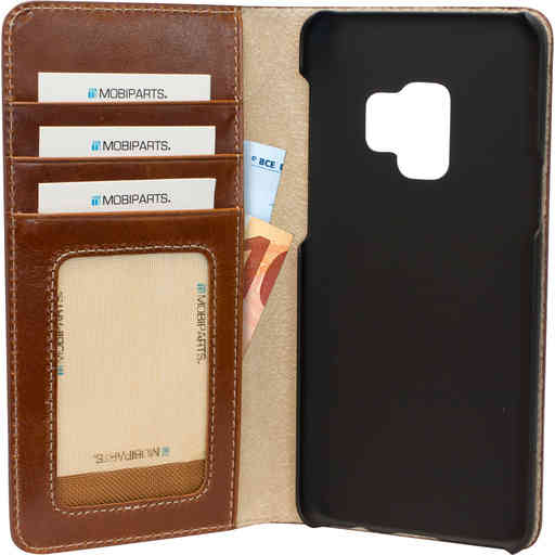 Mobiparts Excellent Wallet Case Samsung Galaxy S9 Oaked Cognac
