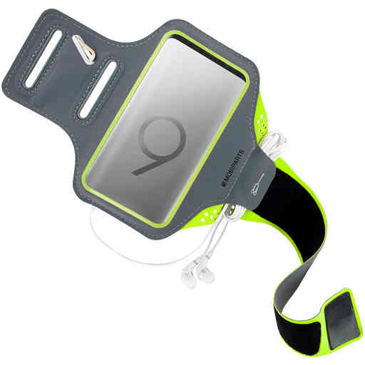 Mobiparts Comfort Fit Sport Armband Samsung Galaxy S9 Plus Neon Green