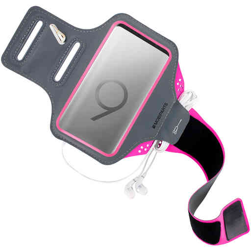 Mobiparts Comfort Fit Sport Armband Samsung Galaxy S9 Plus Neon Pink