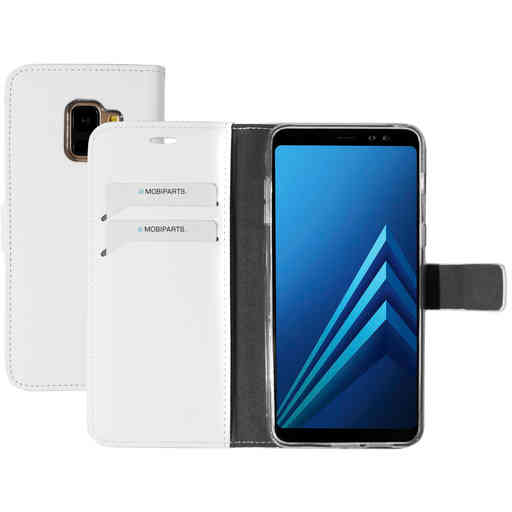 Mobiparts Saffiano Wallet Case Samsung Galaxy A8 (2018) White