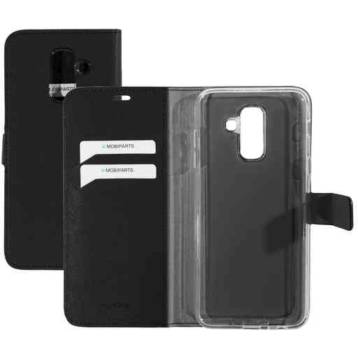 Mobiparts Saffiano Wallet Case Samsung Galaxy A6 Plus (2018) Black