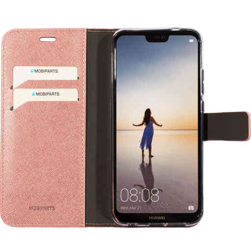 Mobiparts Saffiano Wallet Case Huawei P20 Lite Pink