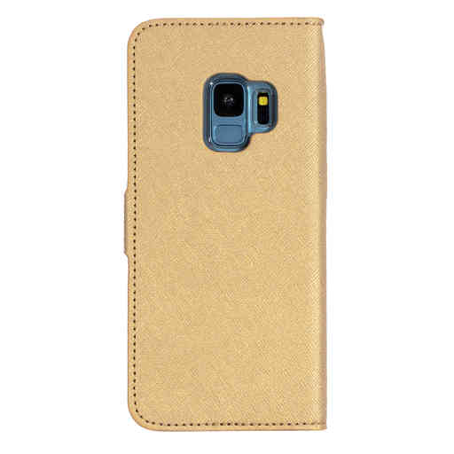 Mobiparts Saffiano Wallet Case Samsung Galaxy S9 Gold