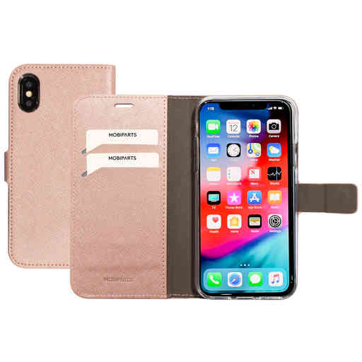 Mobiparts Saffiano Wallet Case Apple iPhone X/XS Pink
