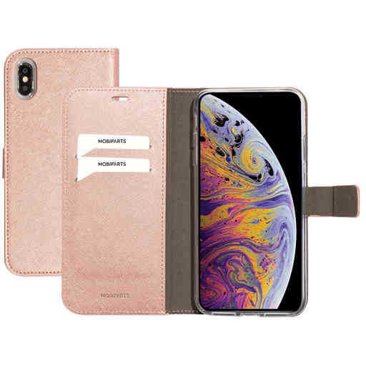 Mobiparts Saffiano Wallet Case Apple iPhone XS Max Pink