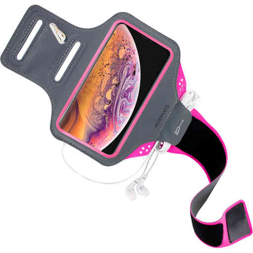 Mobiparts Comfort Fit Sport Armband Apple iPhone XS Max Neon Pink