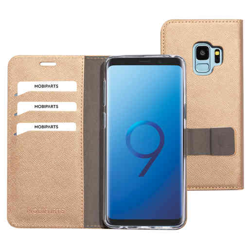 Mobiparts Saffiano Wallet Case Samsung Galaxy S9 Copper