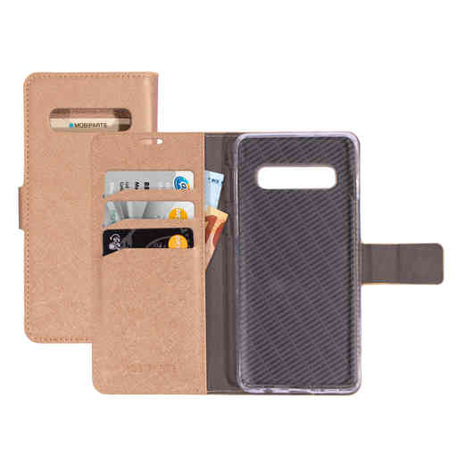 Mobiparts Saffiano Wallet Case Samsung Galaxy S10 Copper