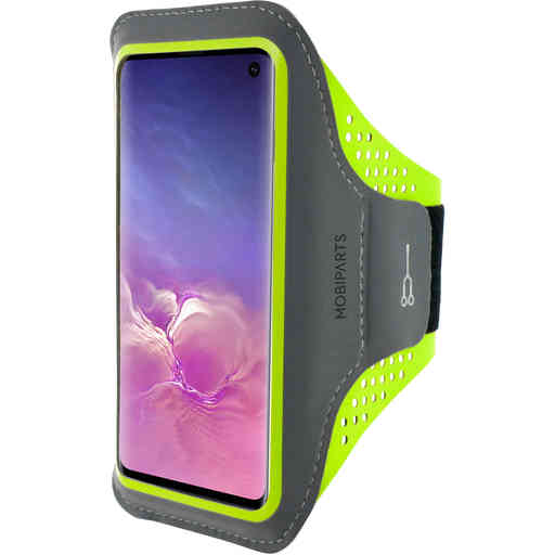Mobiparts Comfort Fit Sport Armband Samsung Galaxy S10 Neon Green