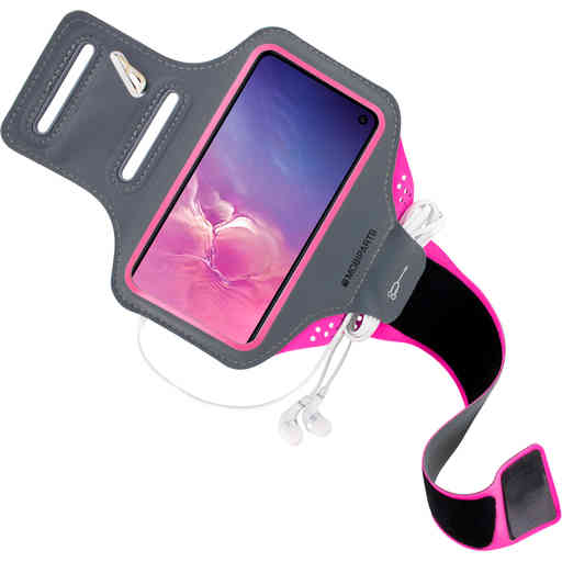 Mobiparts Comfort Fit Sport Armband Samsung Galaxy S10e Neon Pink