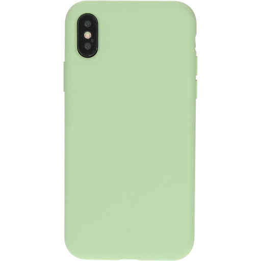 Mobiparts Silicone Cover Apple iPhone X/XS Pistache Green