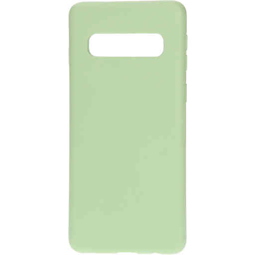 Mobiparts Silicone Cover Samsung Galaxy S10 Pistache Green