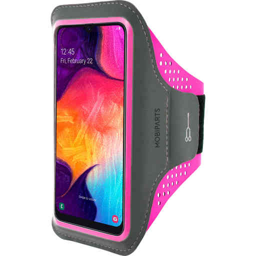 Mobiparts Comfort Fit Sport Armband Samsung Galaxy A40 (2019) Neon Pink