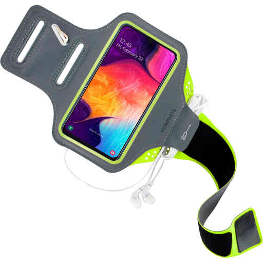 Mobiparts Comfort Fit Sport Armband Samsung Galaxy A50/A30S Neon Green