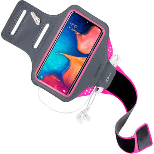 Mobiparts Comfort Fit Sport Armband Samsung Galaxy A20e (2019) Neon Pink