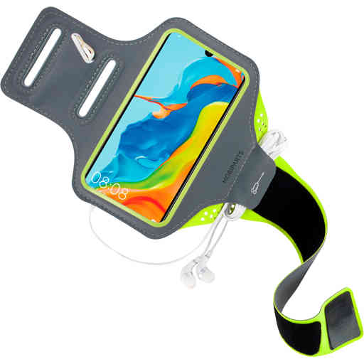 Mobiparts Comfort Fit Sport Armband Huawei P30 Lite Neon Green