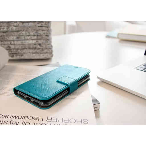 Mobiparts Saffiano Wallet Case Apple iPhone 11 Pro Turquoise
