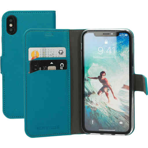 Mobiparts Saffiano Wallet Case Apple iPhone X/XS Turquoise