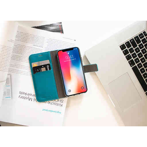 Mobiparts Saffiano Wallet Case Samsung Galaxy A70 Turquoise